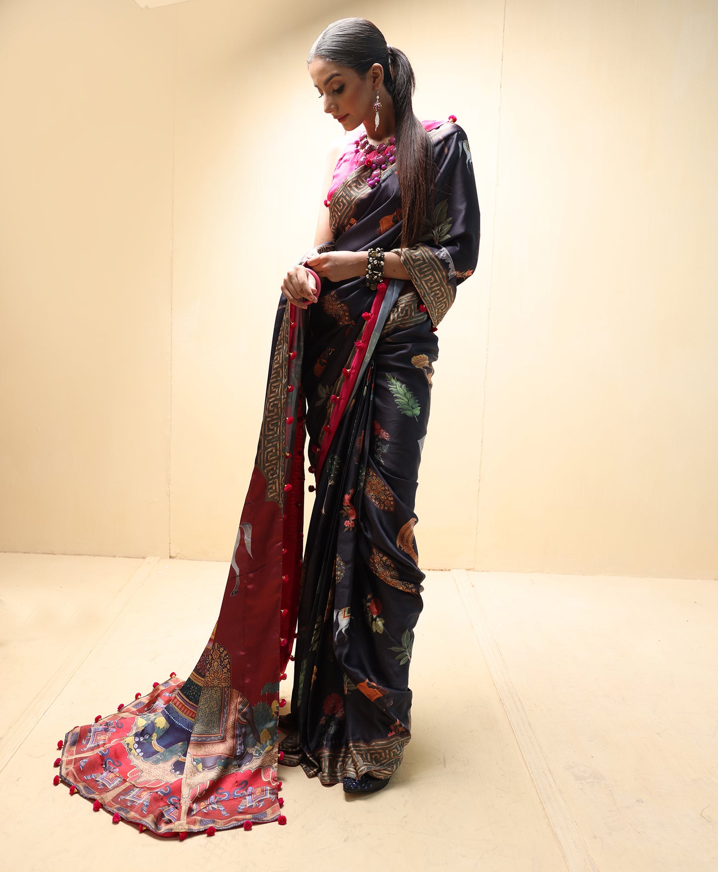 Garnet Saree