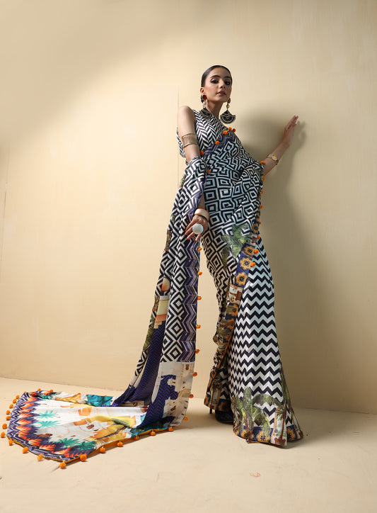 Chevron Saree