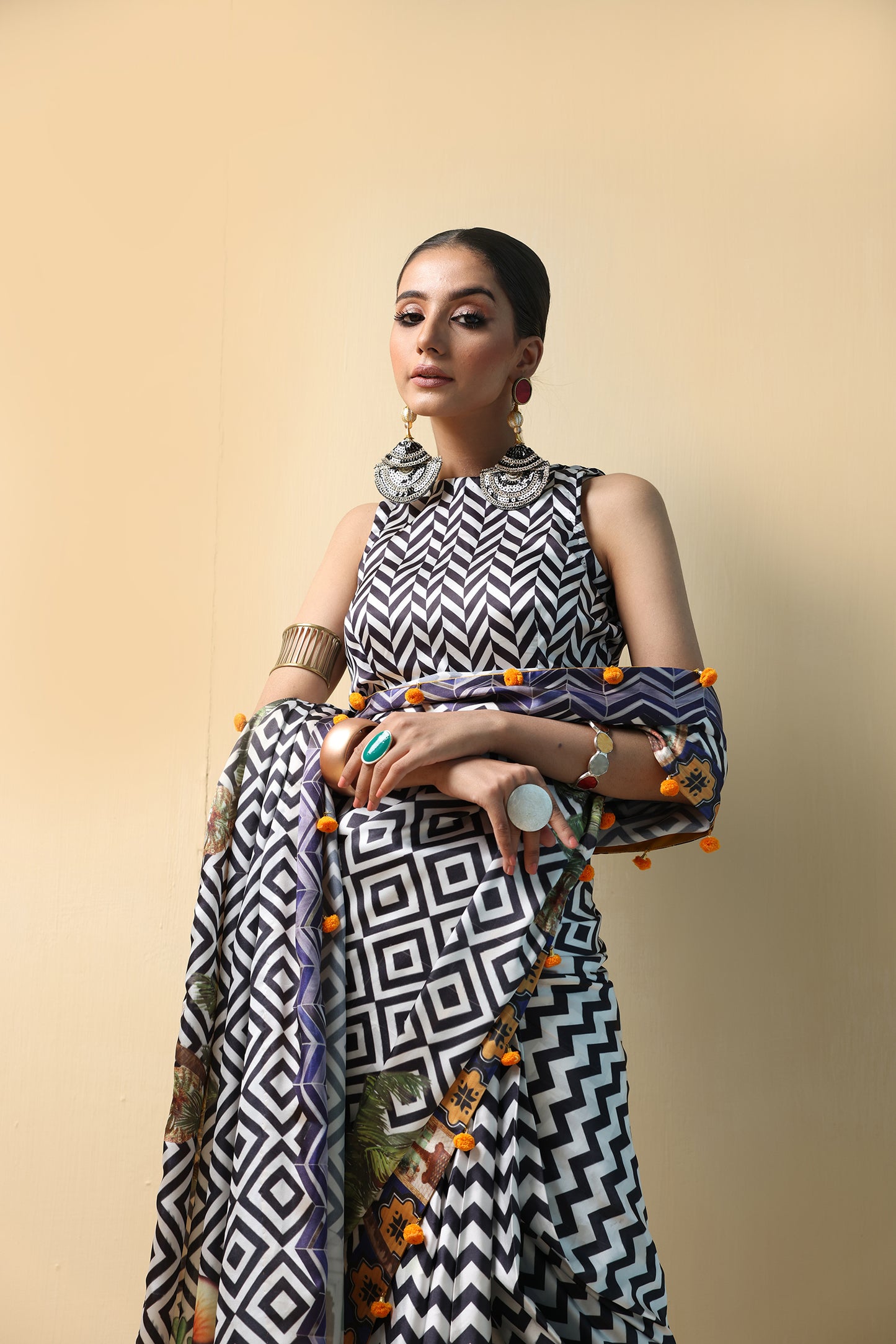 Chevron Saree