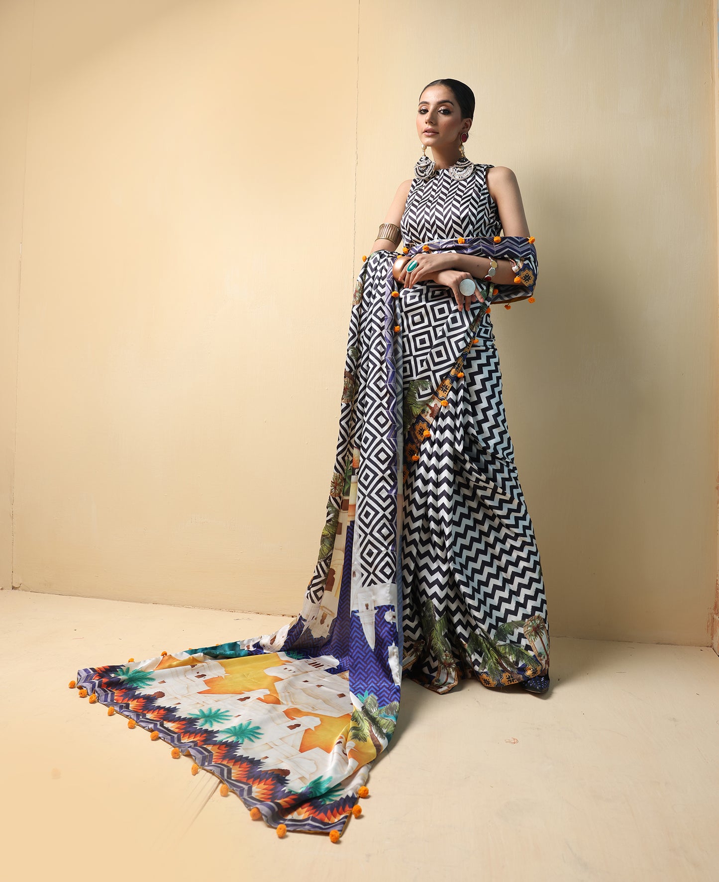 Chevron Saree