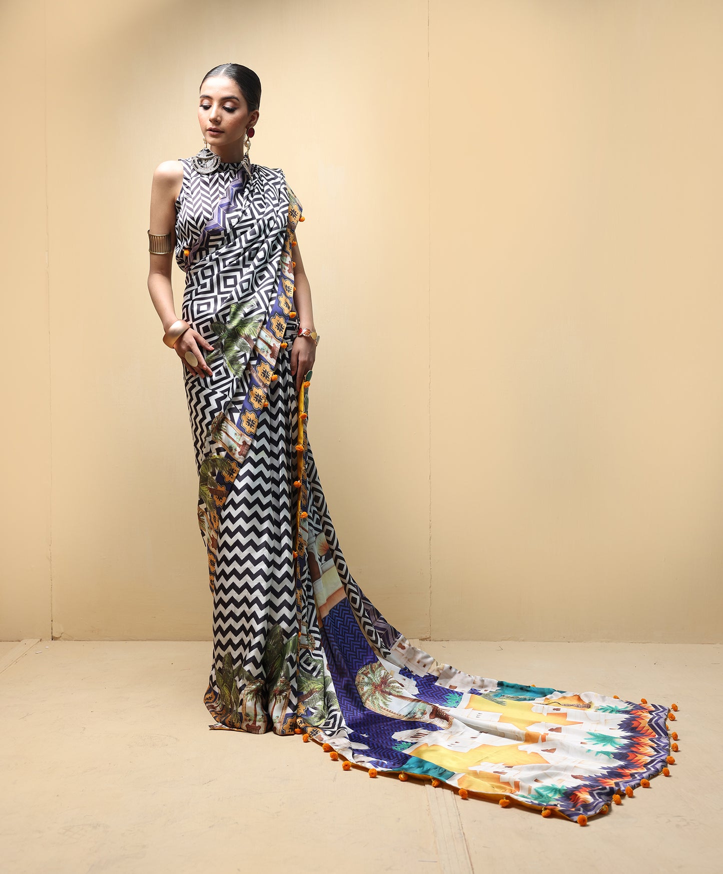 Chevron Saree